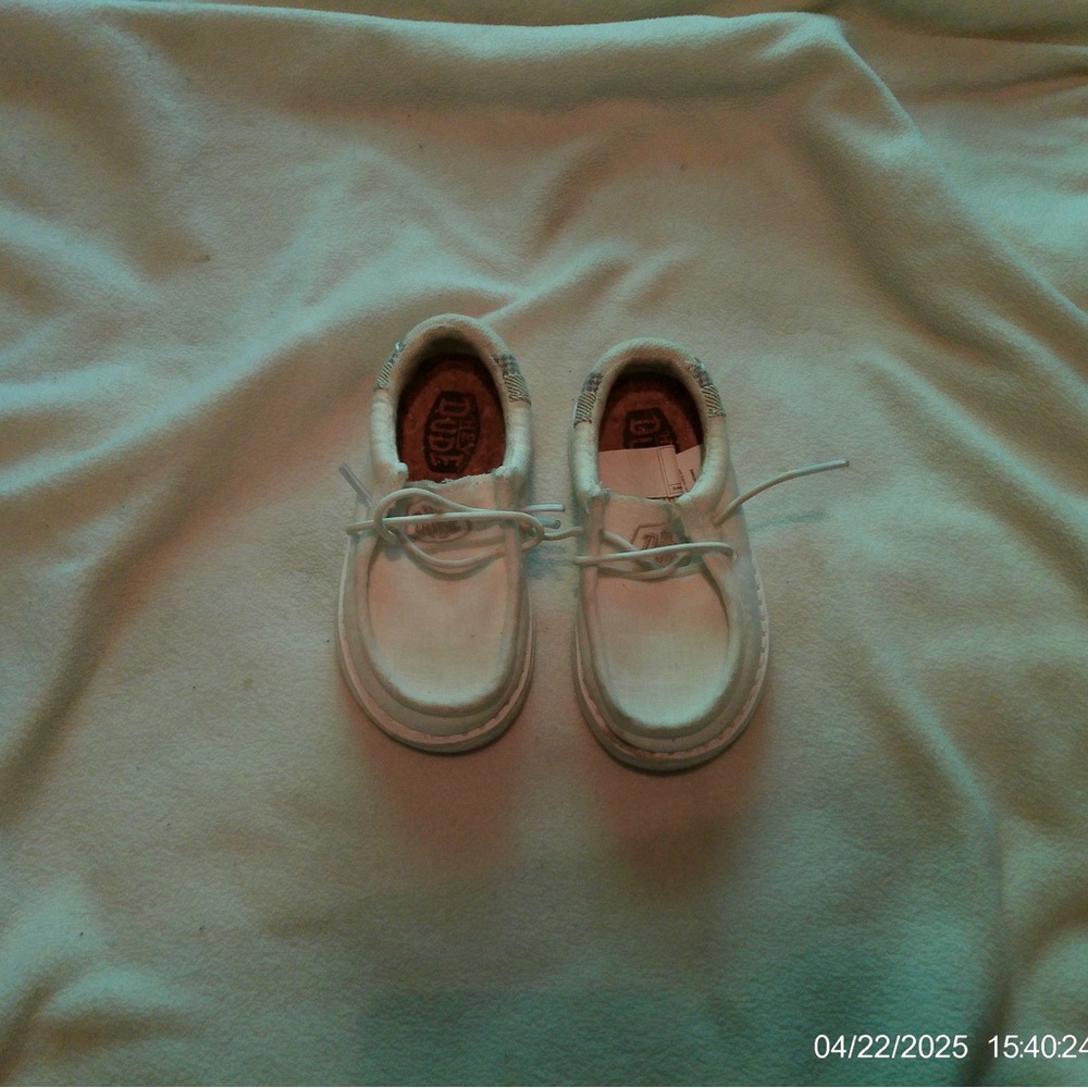 Kids White Boat Shoes